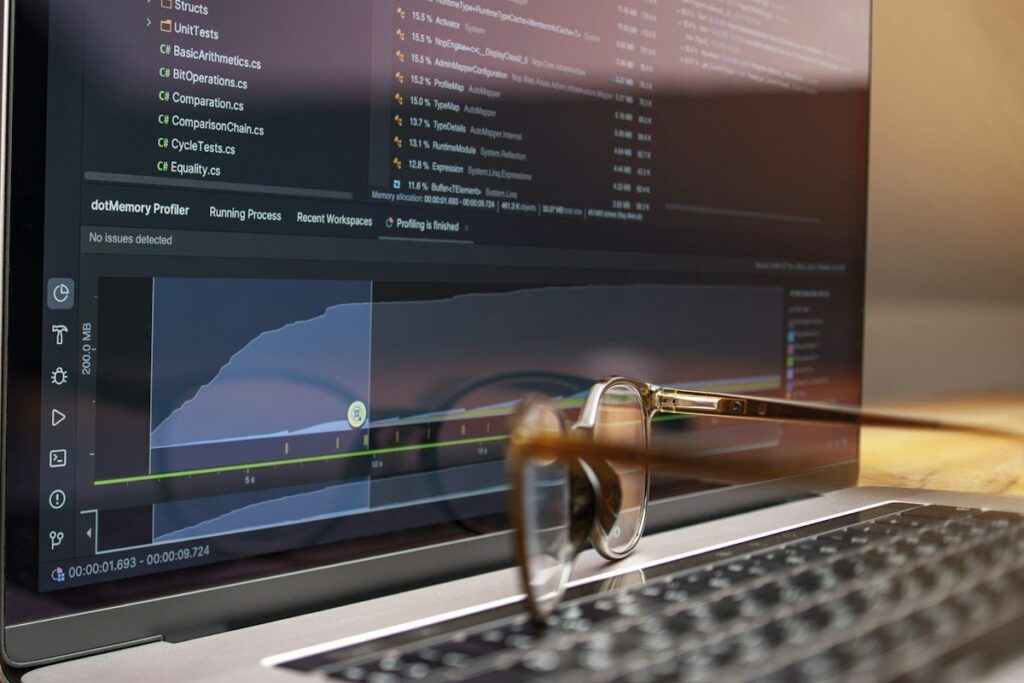 Forex trading platform on a computer screen
