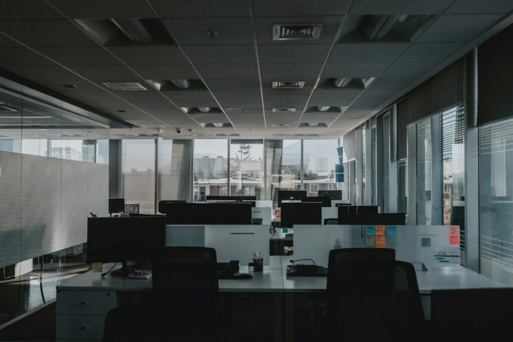 Office screens at the start of the London session, when forex price action is most active